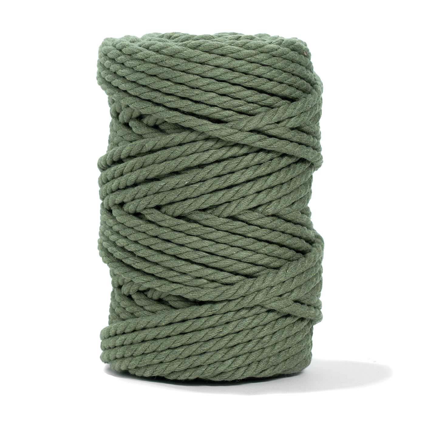 COTTON ROPE ZERO WASTE 5 MM - 3 PLY - MOSS GREEN COLOR