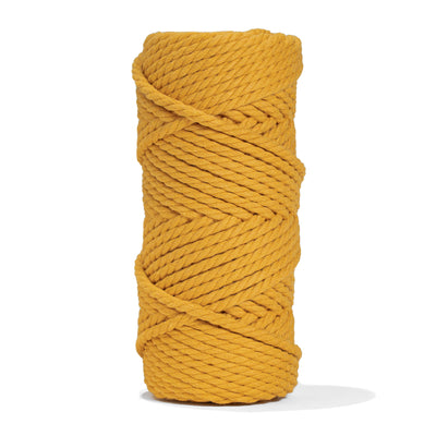 COTTON ROPE ZERO WASTE 5 MM - 3 PLY - OCHER COLOR