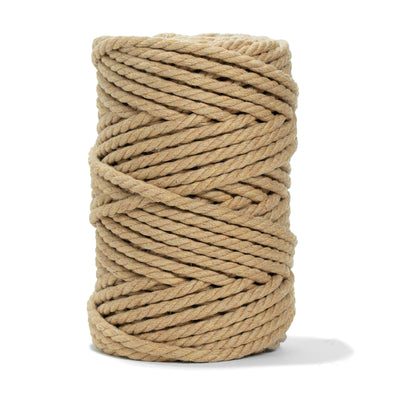 COTTON ROPE ZERO WASTE 5 MM - 3 PLY - TOAST COLOR