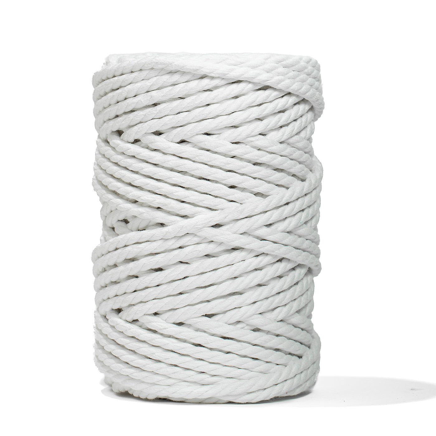 COTTON ROPE ZERO WASTE 5 MM - 3 PLY - WHITE COLOR