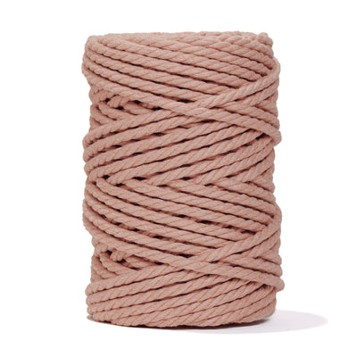 COTTON ROPE ZERO WASTE 5 MM - 3 PLY - DUSTY ROSE COLOR