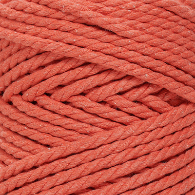 COTTON ROPE ZERO WASTE 5 MM - 3 PLY - ORANGE COLOR