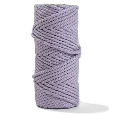 COTTON ROPE ZERO WASTE 5 MM - 3 PLY - LILAC COLOR