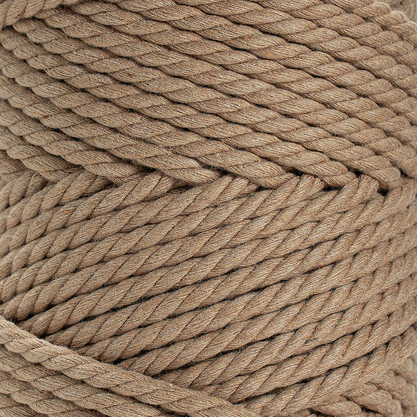 COTTON ROPE ZERO WASTE 5 MM - 3 PLY - MOCHA COLOR