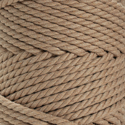 COTTON ROPE ZERO WASTE 5 MM - 3 PLY - MOCHA COLOR