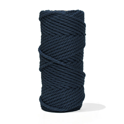 COTTON ROPE ZERO WASTE 5 MM - 3 PLY - DARK DENIM COLOR