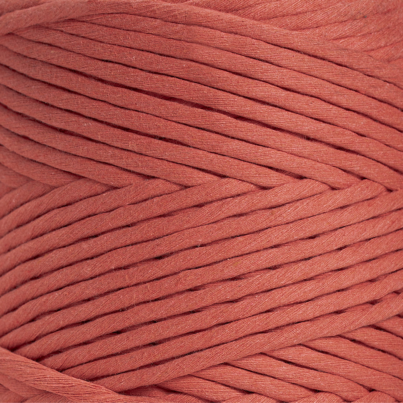 SOFT COTTON CORD ZERO WASTE 6 MM - 1 SINGLE STRAND - BRICK COLOR