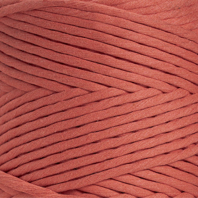 SOFT COTTON CORD ZERO WASTE 6 MM - 1 SINGLE STRAND - BRICK COLOR