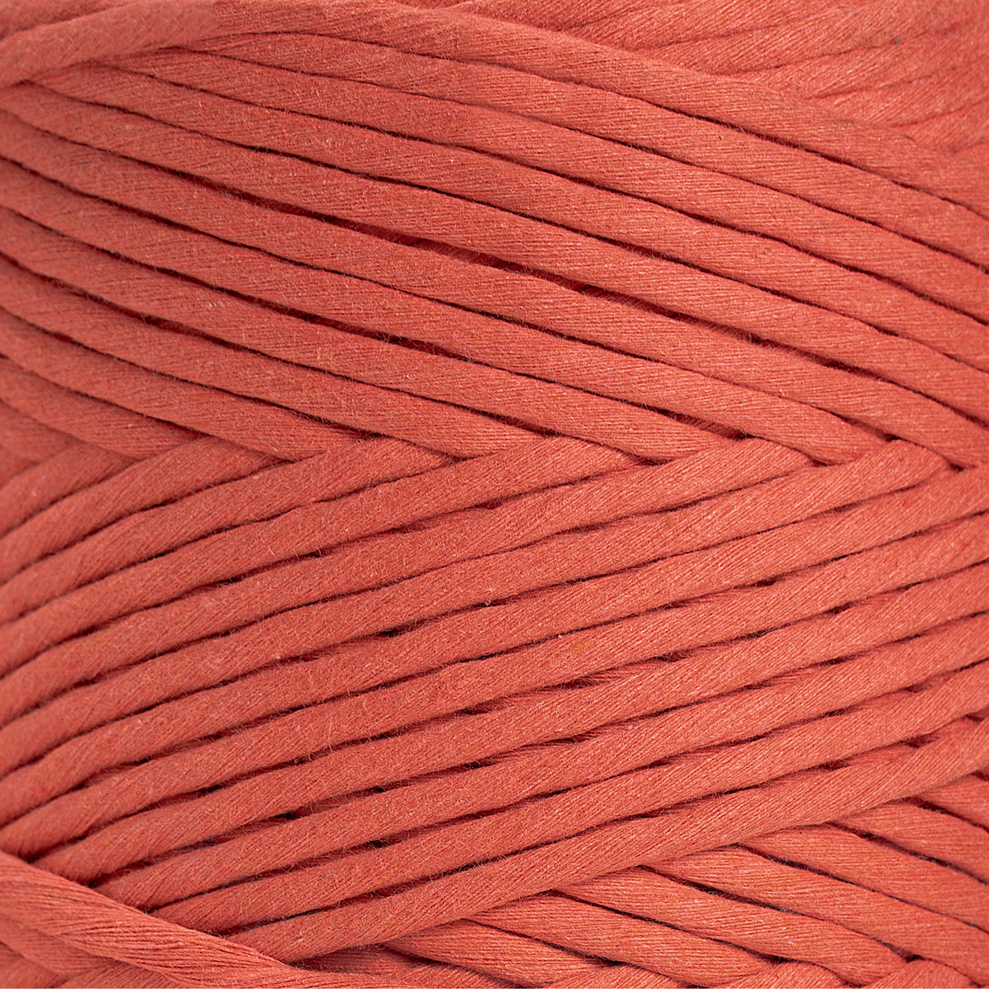 SOFT COTTON CORD ZERO WASTE 6 MM - 1 SINGLE STRAND - TERRACOTTA COLOR