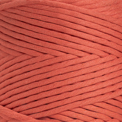 SOFT COTTON CORD ZERO WASTE 6 MM - 1 SINGLE STRAND - TERRACOTTA COLOR