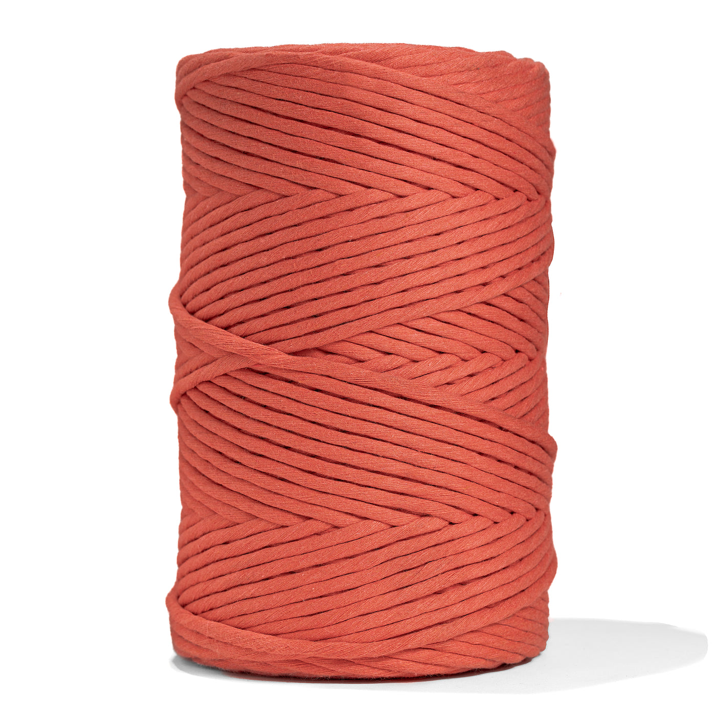 SOFT COTTON CORD ZERO WASTE 6 MM - 1 SINGLE STRAND - TERRACOTTA COLOR