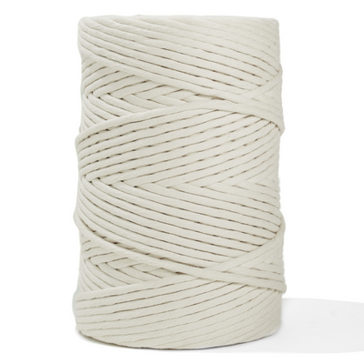 SOFT COTTON CORD ZERO WASTE 6 MM - 1 SINGLE STRAND - NATURAL COLOR