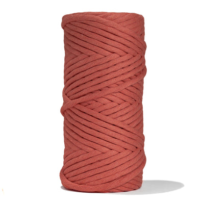 JUMBO SOFT COTTON CORD ZERO WASTE 8 MM - 1 SINGLE STRAND - BRICK COLOR