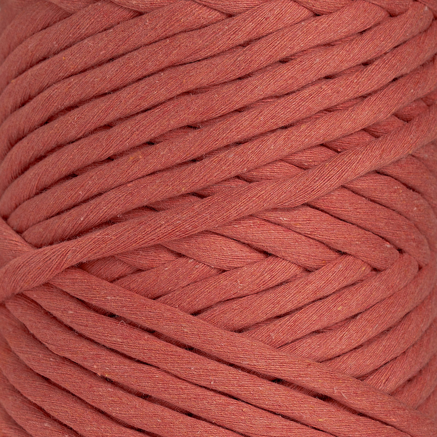 JUMBO SOFT COTTON CORD ZERO WASTE 8 MM - 1 SINGLE STRAND - BRICK COLOR