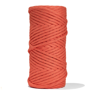 JUMBO SOFT COTTON CORD ZERO WASTE 8 MM - 1 SINGLE STRAND - TERRACOTA COLOR