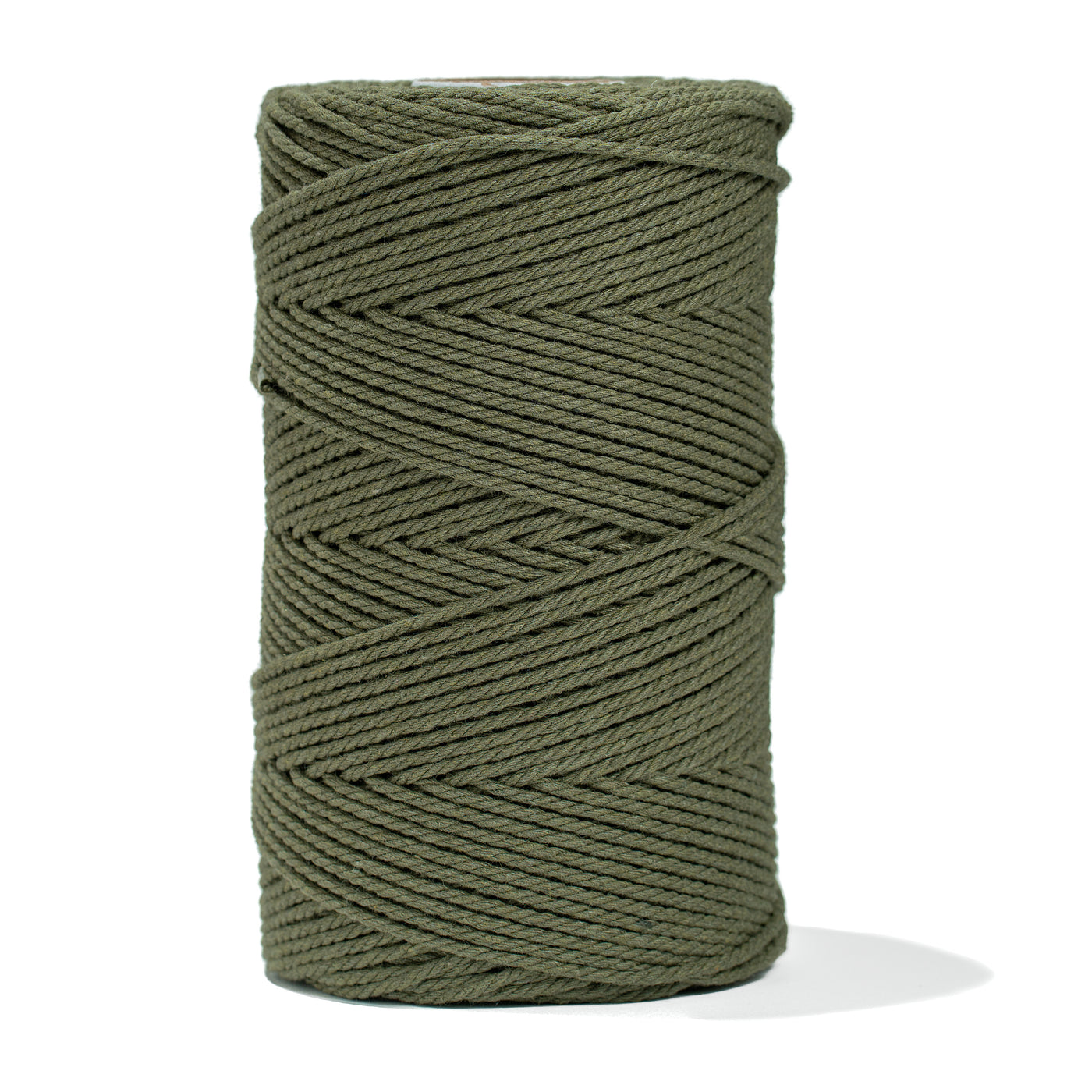 COTTON ROPE ZERO WASTE 2 MM - 3 PLY - MOSS GREEN COLOR