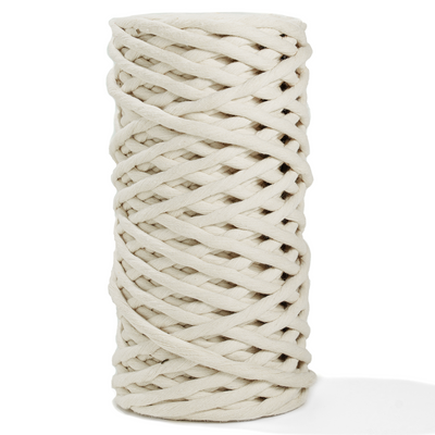 JUMBO SOFT COTTON CORD ZERO WASTE 8 MM - 1 SINGLE STRAND  - NATURAL COLOR