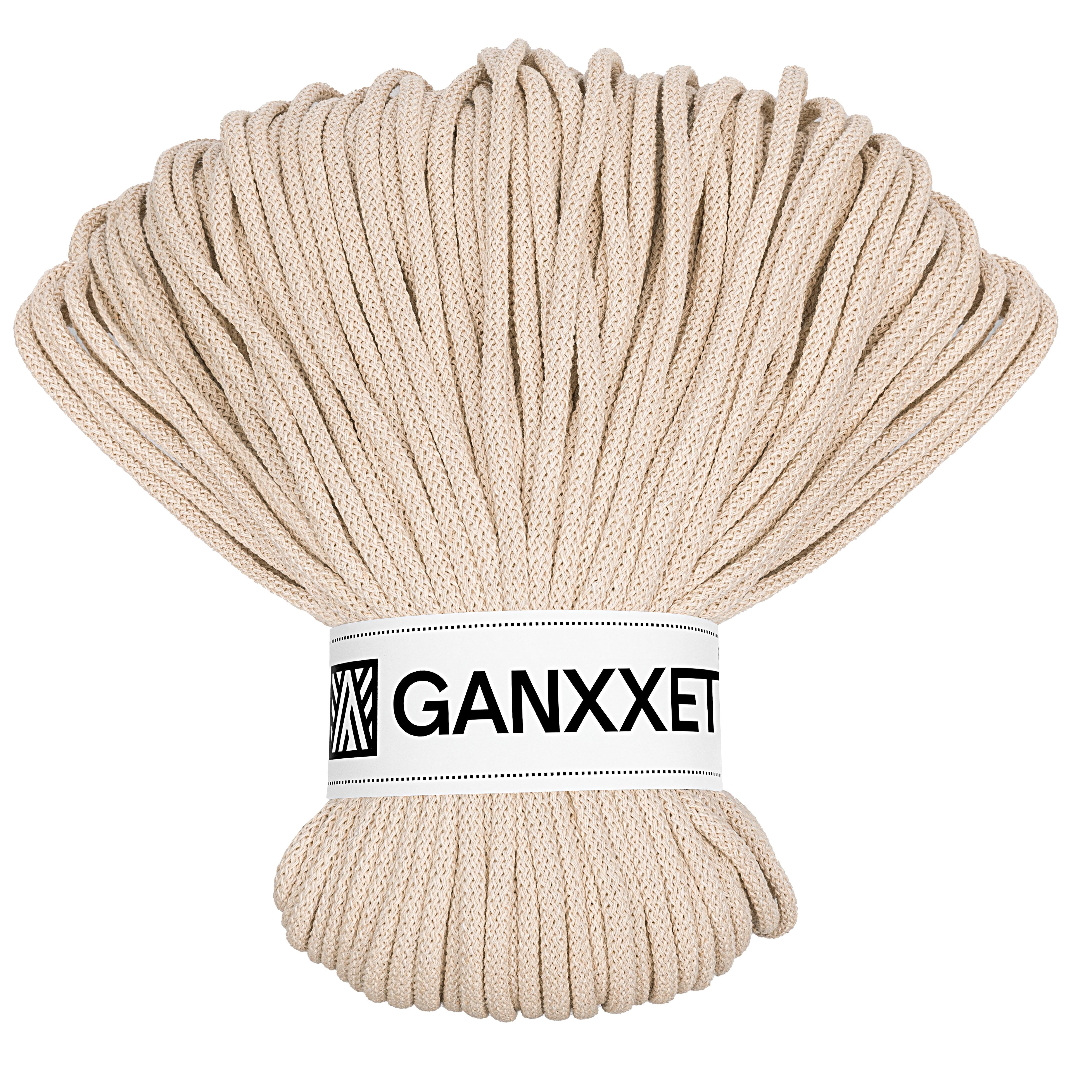 Ganxxet 5mm Braided Cotton Cord – Sustainable Macrame & Crafting Rope
