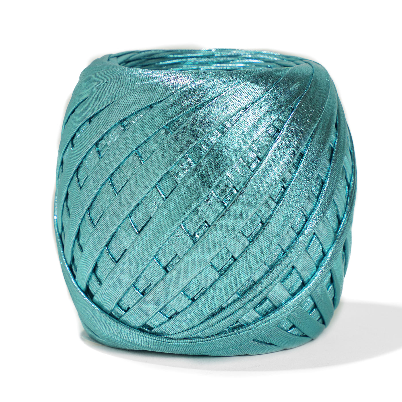 Fabric Yarn Metallic T-Shirt Yarn Aqua Blue Color