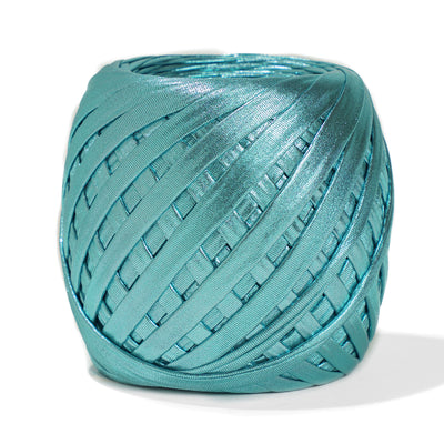 Fabric Yarn Metallic T-Shirt Yarn Aqua Blue Color