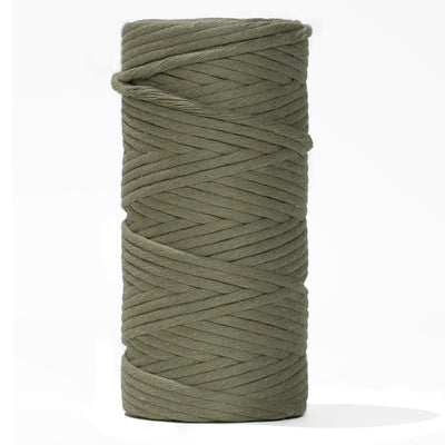 SOFT COTTON CORD ZERO WASTE 4 MM - 1 SINGLE STRAND - BAY LEAF COLOR