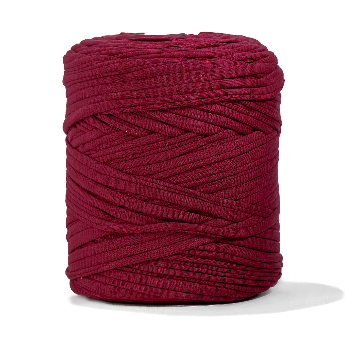 Recycled T-Shirt Fabric Yarn - Berry Red Color