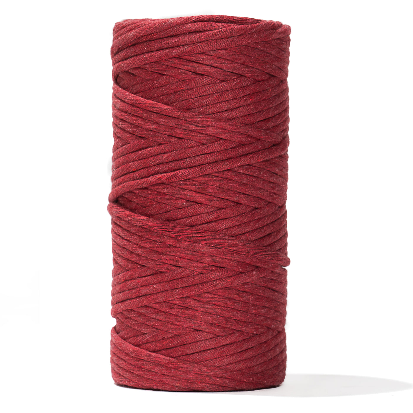 SOFT COTTON CORD ZERO WASTE 4 MM - 1 SINGLE STRAND - BERRY RED COLOR