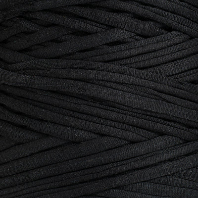 Recycled T-Shirt Fabric Yarn - Black Color