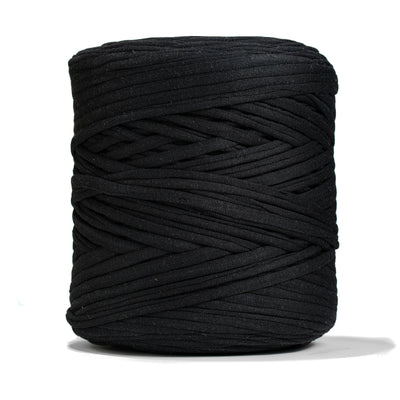 Recycled T-Shirt Fabric Yarn - Black Color