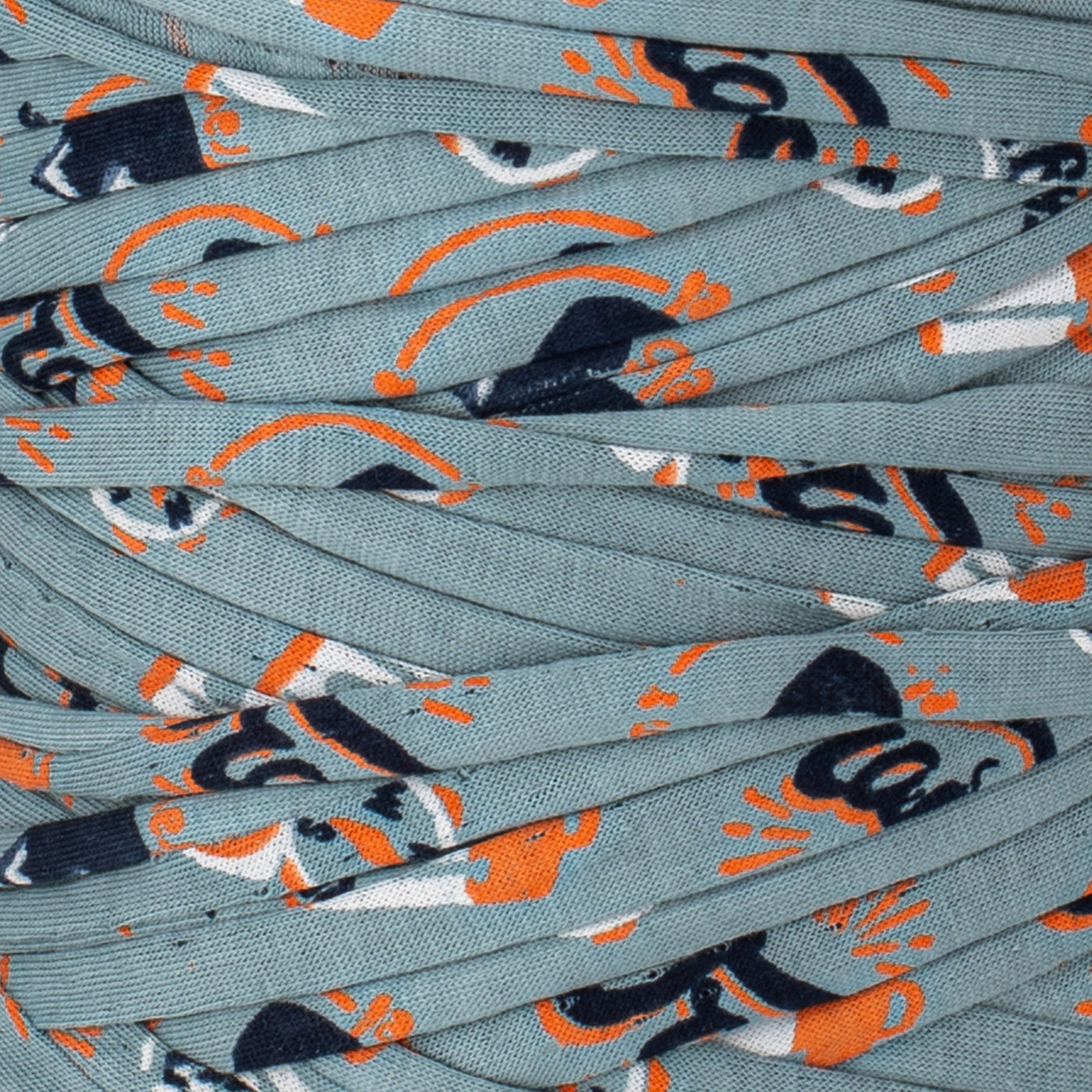 Printed Recycled T-Shirt Fabric Yarn - Beach Patrol