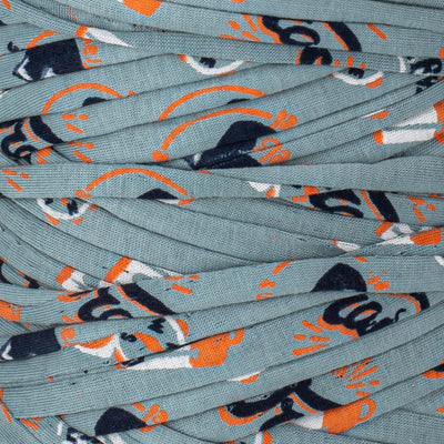 Printed Recycled T-Shirt Fabric Yarn - Beach Patrol