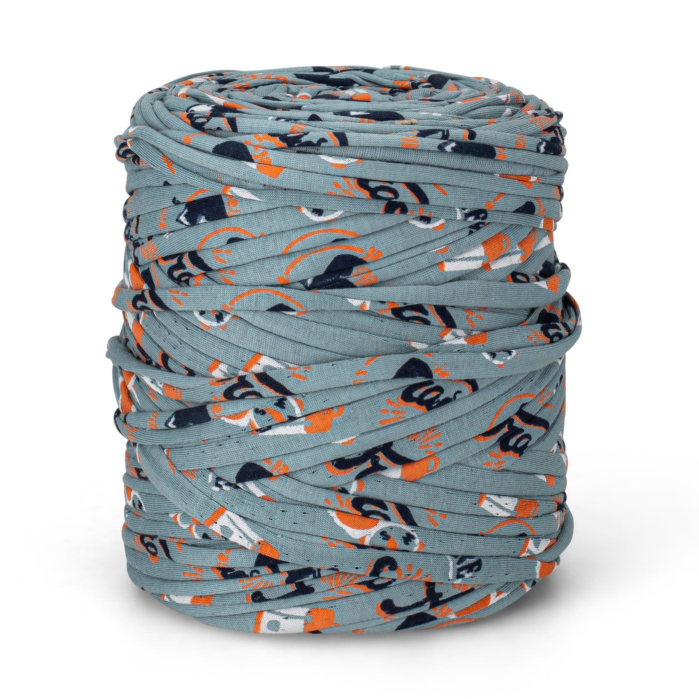 Printed Recycled T-Shirt Fabric Yarn - Beach Patrol