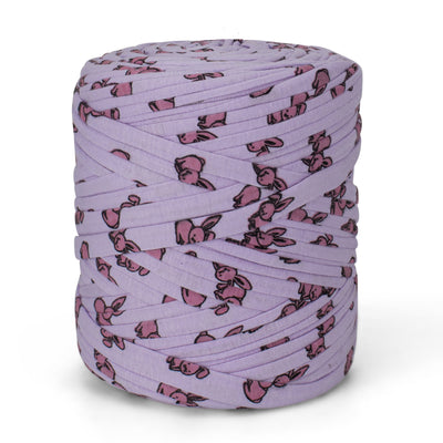 Printed Recycled T-Shirt Fabric Yarn - Bunny Land