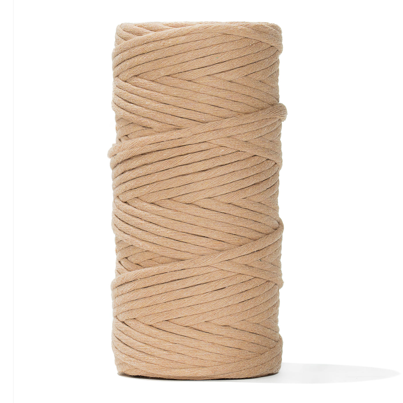 SOFT COTTON CORD ZERO WASTE 4 MM - 1 SINGLE STRAND - COCOA COLOR