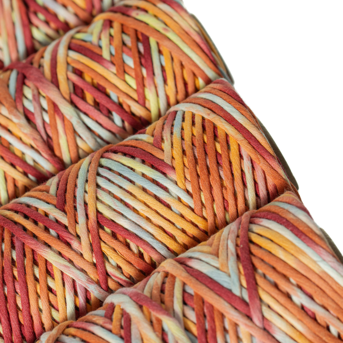 Hand Painted Soft Cotton Cord 4mm - 1 Single Strand - Robin