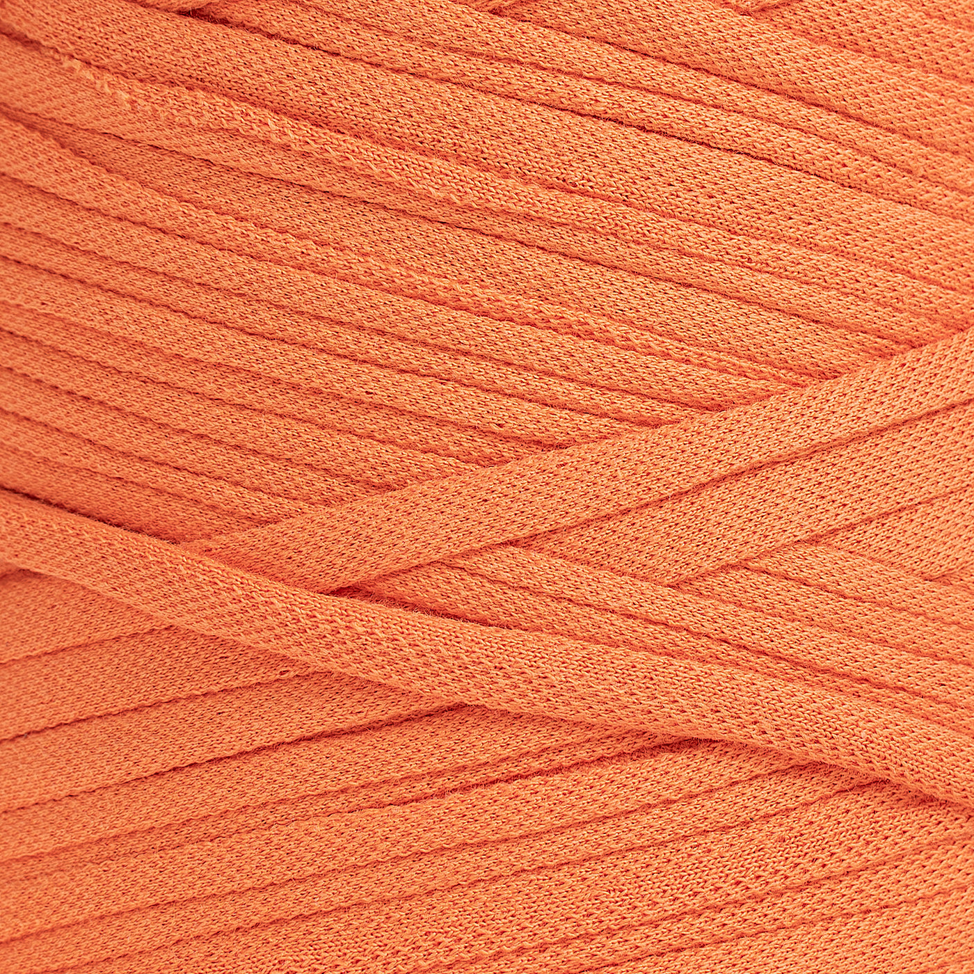Recycled T-Shirt Fabric Yarn - Coral Color