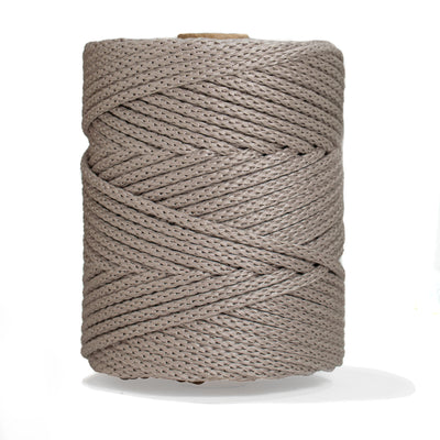 OUTDOOR RECYCLED BRAIDED CORD 6 MM -  CHAMPAGNE GOLD COLOR
