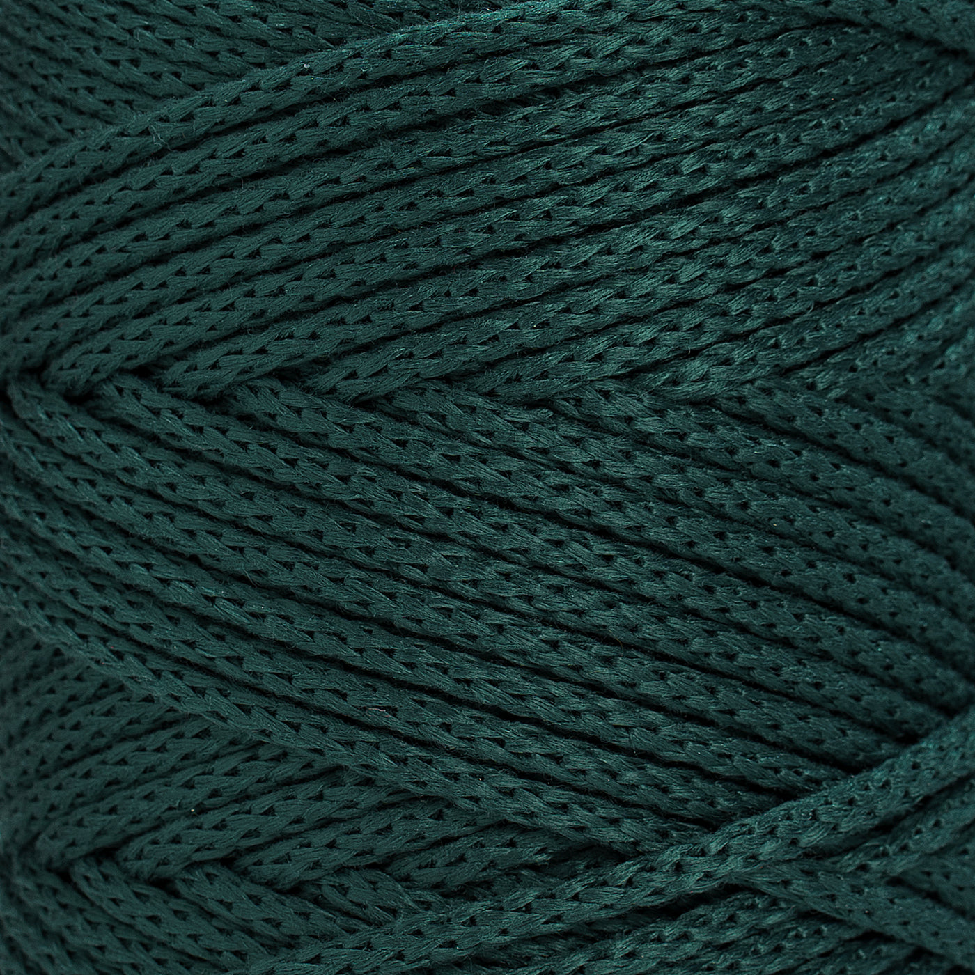 OUTDOOR RECYCLED BRAIDED CORD 6 MM -  FOREST GREEN COLOR