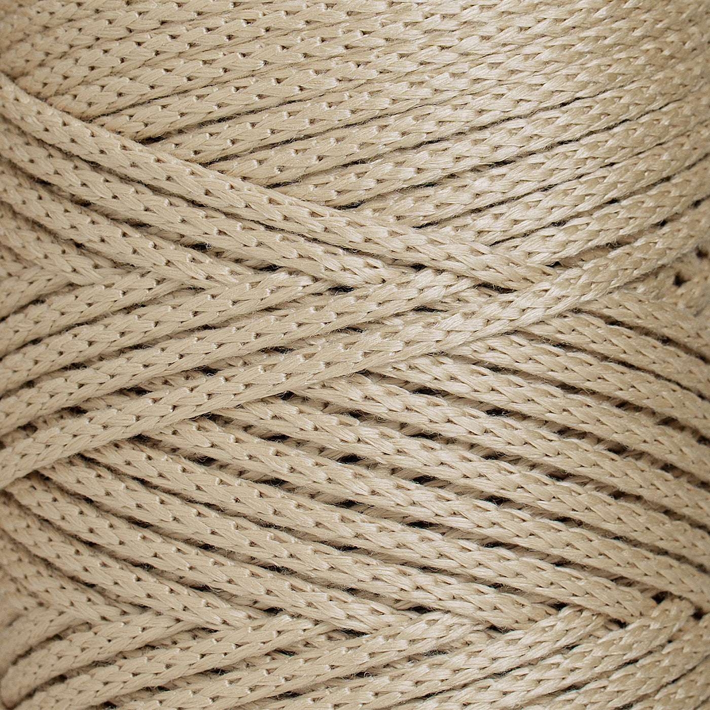 OUTDOOR RECYCLED BRAIDED CORD 6 MM -  OAT COLOR
