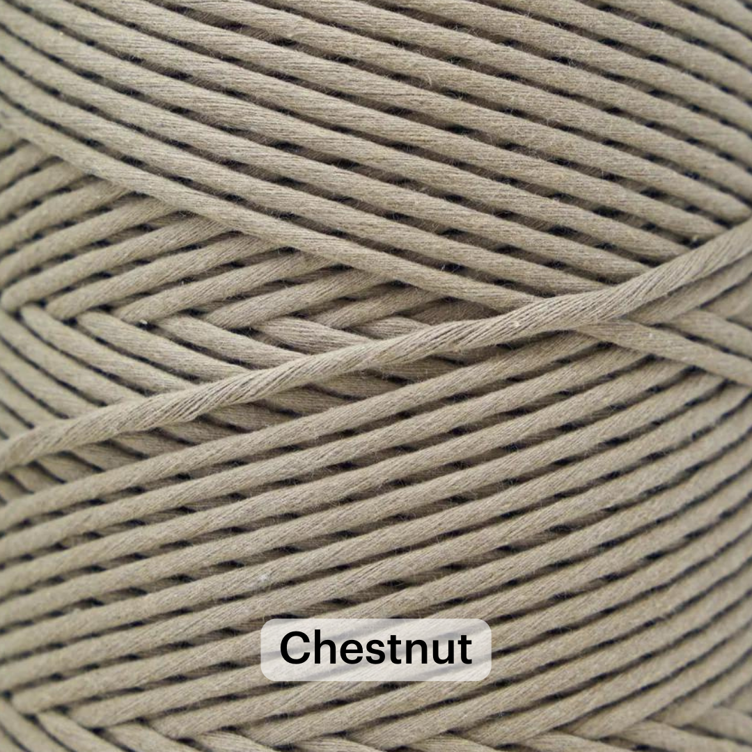 MACRAME SOFT COTTON CORD ZERO WASTE 4 MM - 1 SINGLE STRAND - SAMPLES –  GANXXET