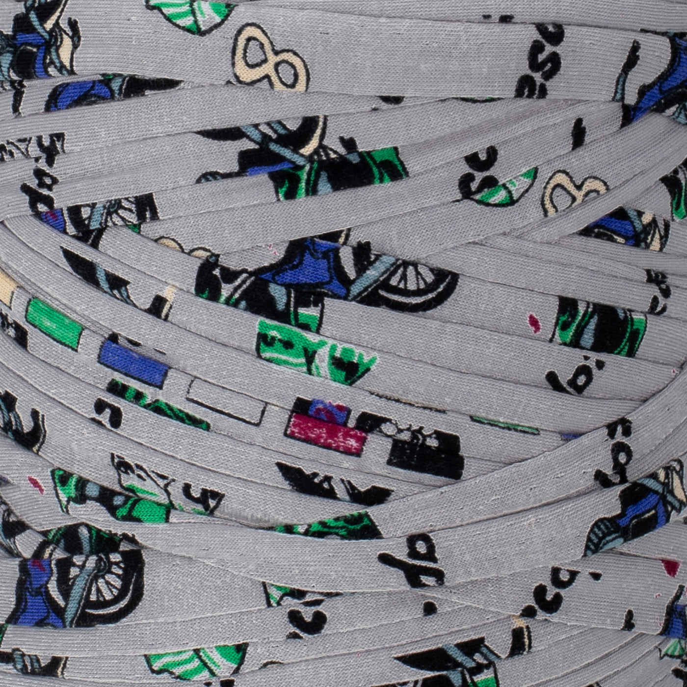 Printed Recycled T-Shirt Fabric Yarn - City Fun