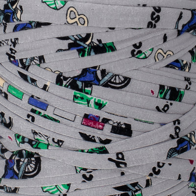 Printed Recycled T-Shirt Fabric Yarn - City Fun