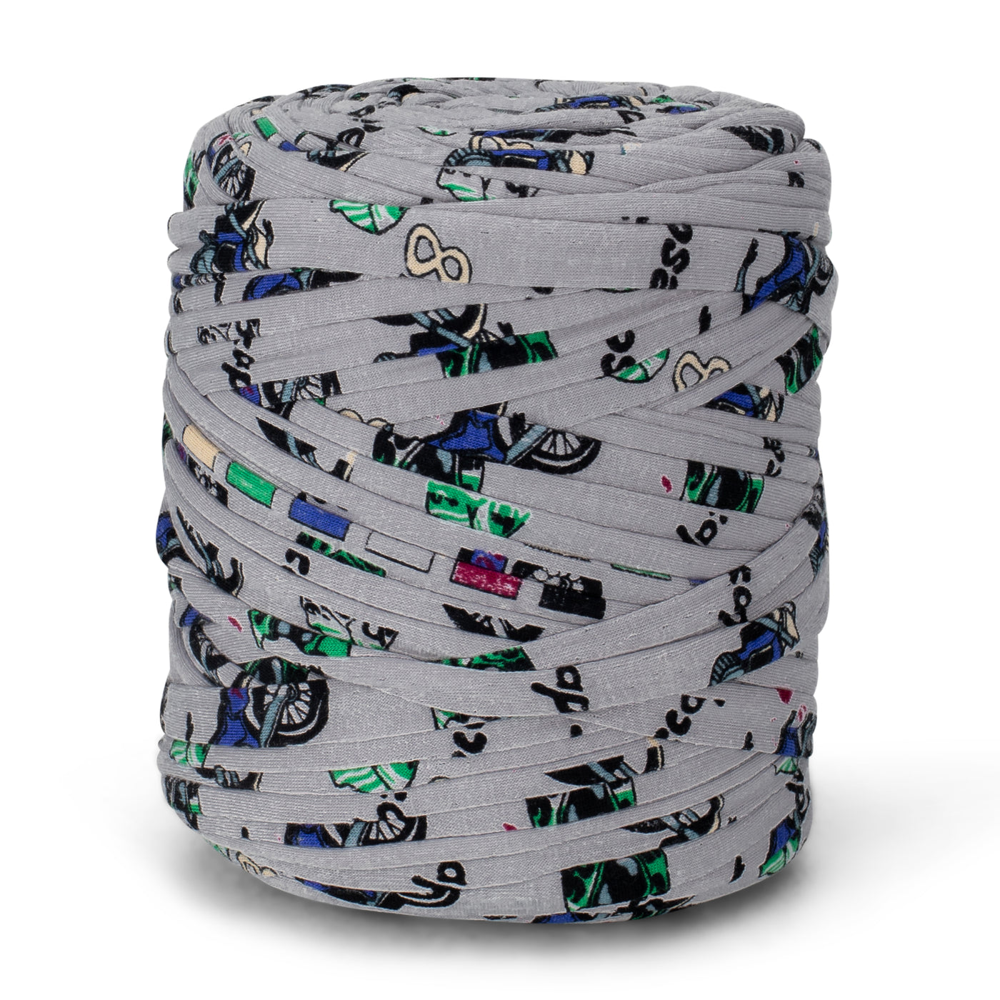 Printed Recycled T-Shirt Fabric Yarn - City Fun