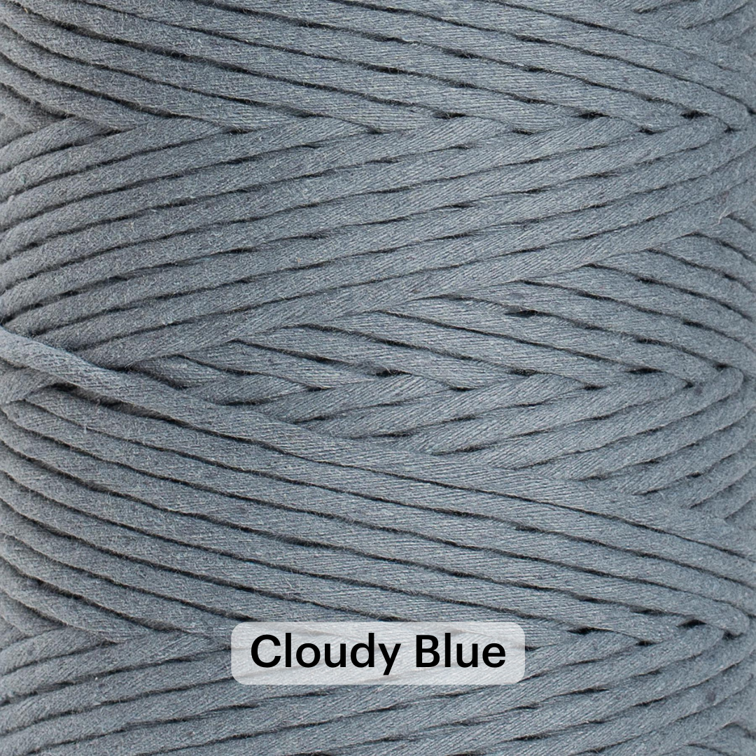 GANXXET Macrame Soft Cotton Cord 6mm Single Strand Natural Color