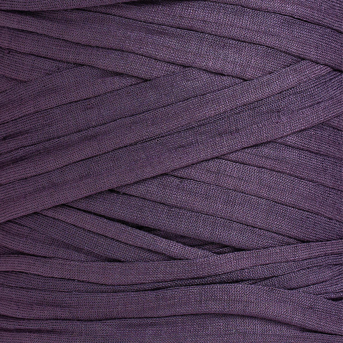 Recycled T-Shirt Fabric Yarn - Damson Color