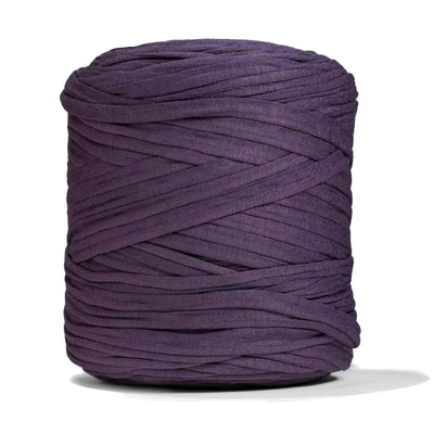 Recycled T-Shirt Fabric Yarn - Damson Color