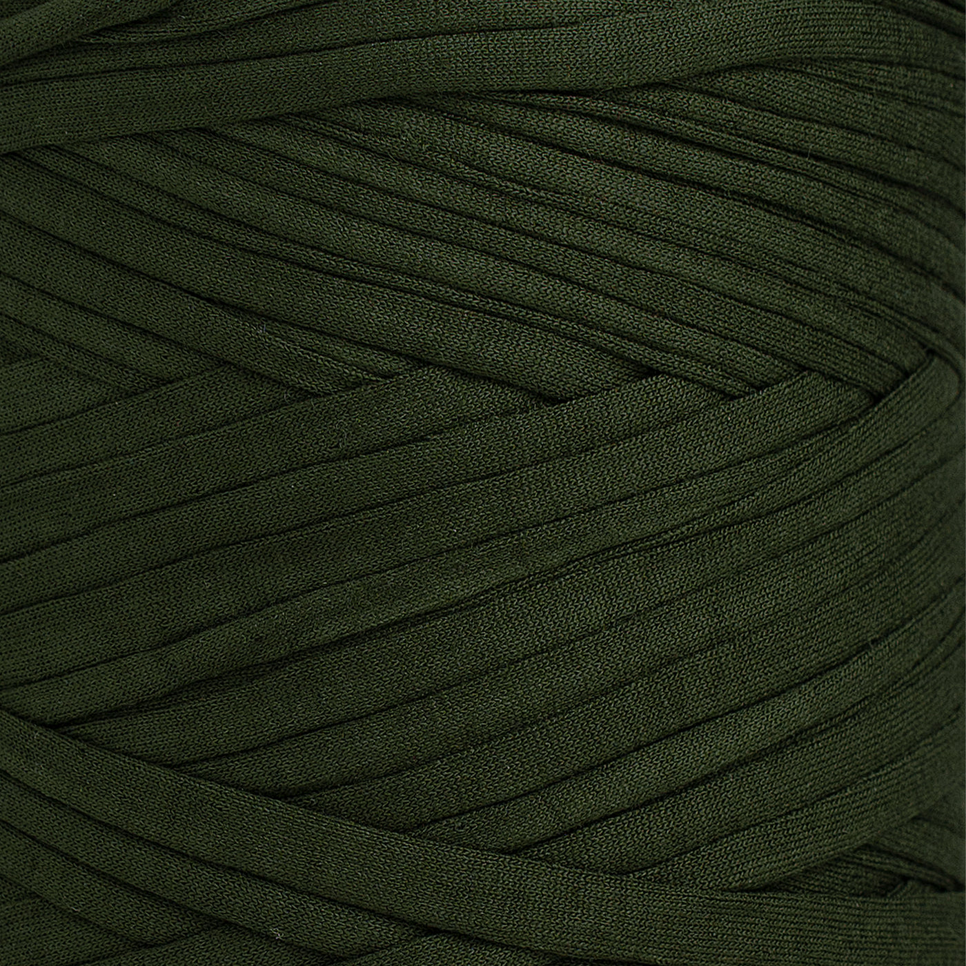 Recycled T-Shirt Fabric Yarn - Deep Green Color