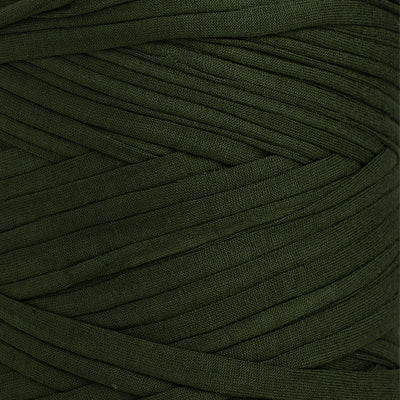 Recycled T-Shirt Fabric Yarn - Deep Green Color