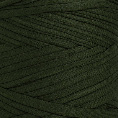Recycled T-Shirt Fabric Yarn - Deep Green Color