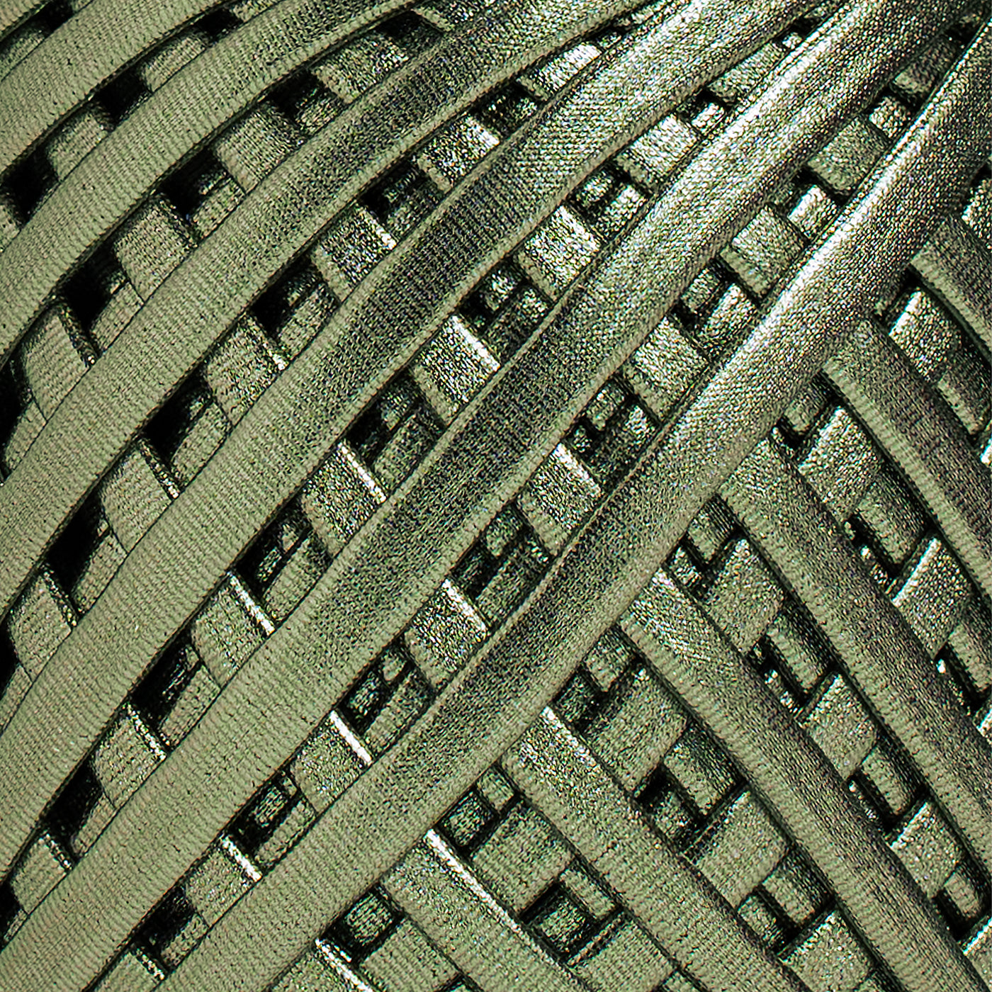 Fabric Yarn Metallic T-Shirt Yarn Moss Green Color
